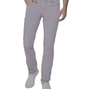 New PAIGE FEDERAL Slim Straight Jeans Transcend Vintage Crushed Iris 31 x 32